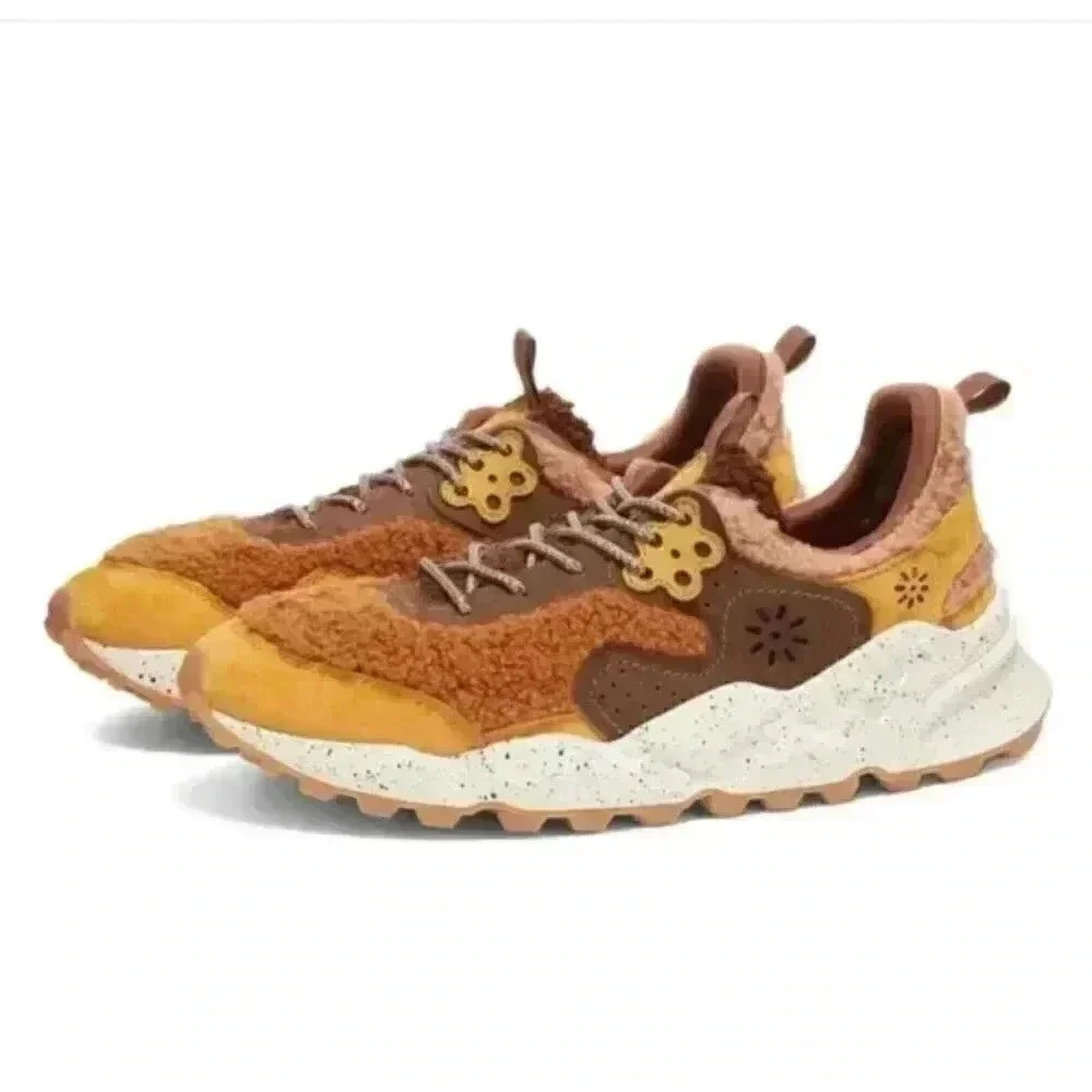 FREE PEOPLE FLOWER MOUNTAIN SHEARLING SUEDE TRAINER